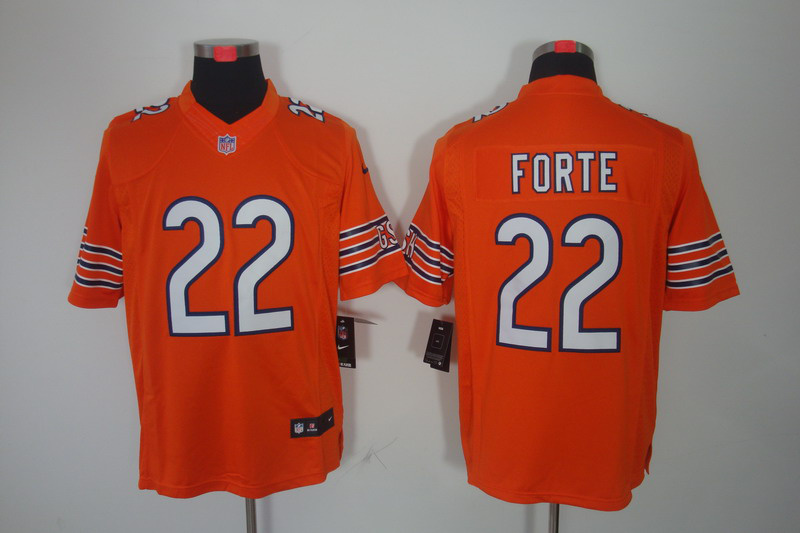 Nike Bears 22 Forte Orange Limited Jerseys