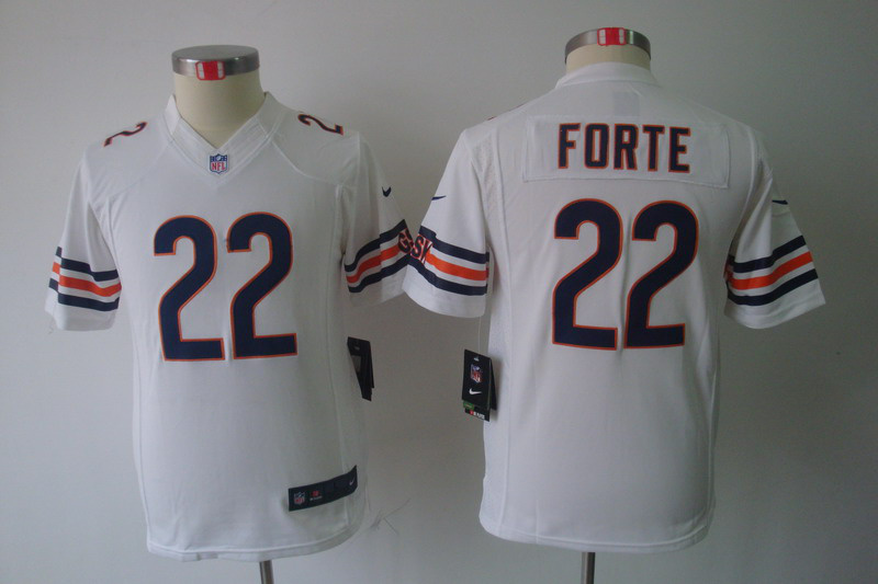 Nike Bears 22 Forte White Kids Limited Jerseys