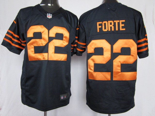 Nike Bears 22 Forte blue& orange number Limited Jerseys