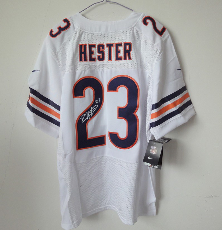 Nike Bears 23 Hester White Signature Edition Jerseys