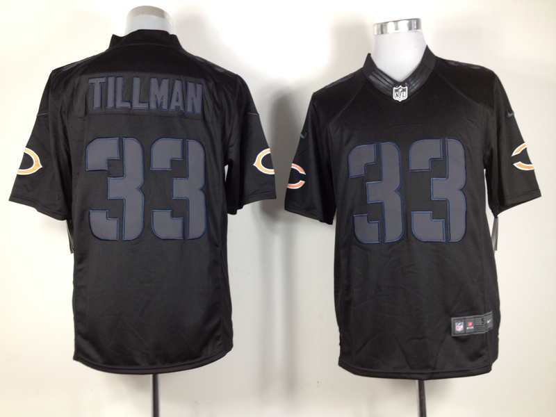 Nike Bears 33 Tillman Black Impact Limited Jerseys
