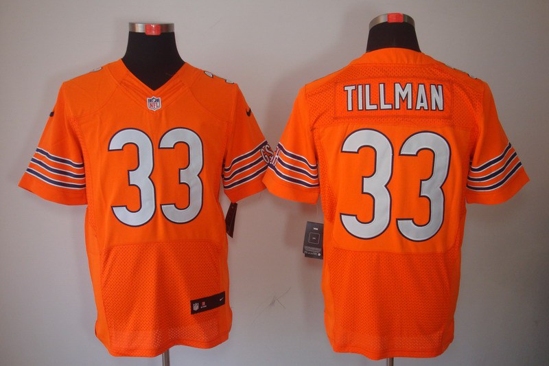 Nike Bears 33 Tillman Orange Elite Jerseys