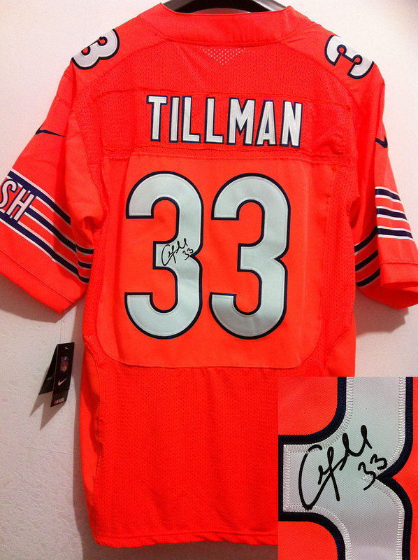 Nike Bears 33 Tillman Orange Signature Edition Jerseys
