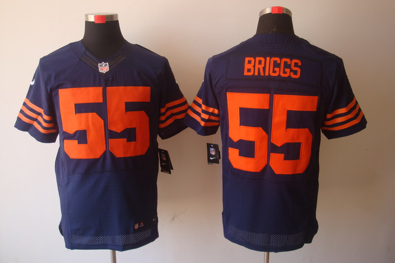Nike Bears 55 Briggs Blue Orange number Elite Jerseys