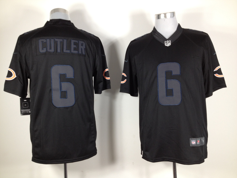 Nike Bears 6 Cutler Black Impact Limited Jerseys