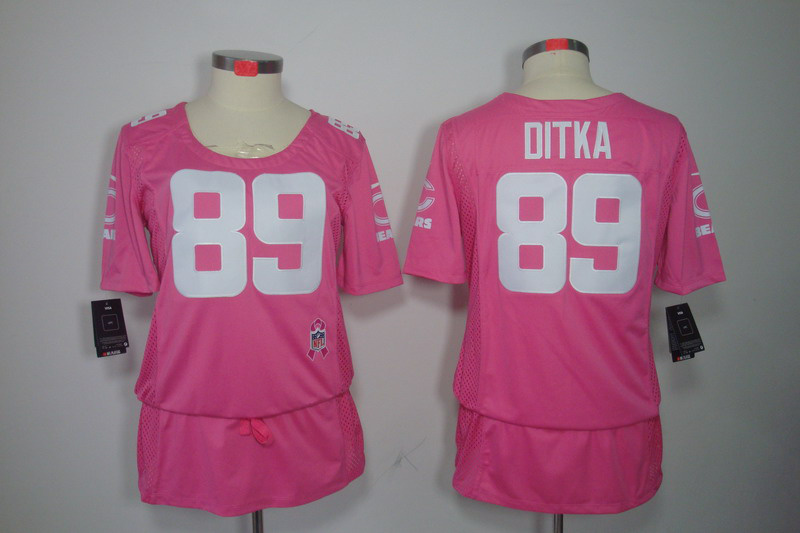 Nike Bears 89 Ditka Pink Women Elite Skirts