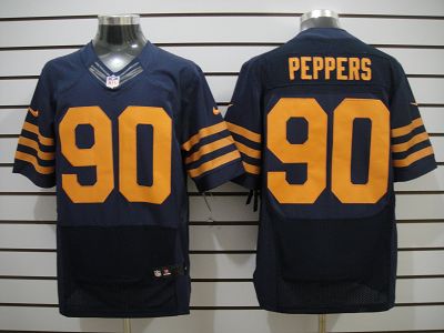 Nike Bears 90 Peppers Blue &orange number Elite Jerseys