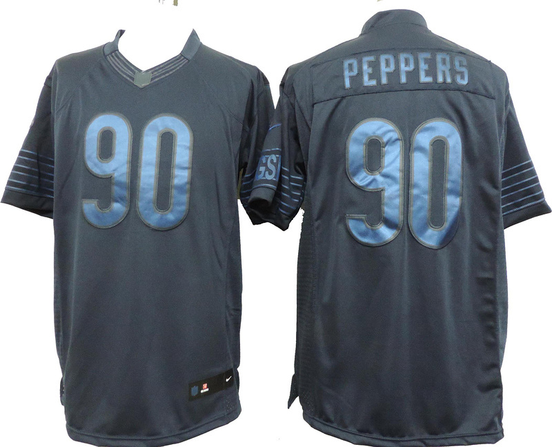 Nike Bears 90 Peppers Blue Drenched Limited Jerseys