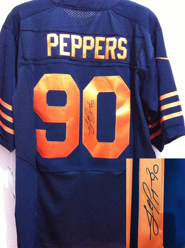 Nike Bears 90 Peppers Blue Orange number Signature Edition Jerseys