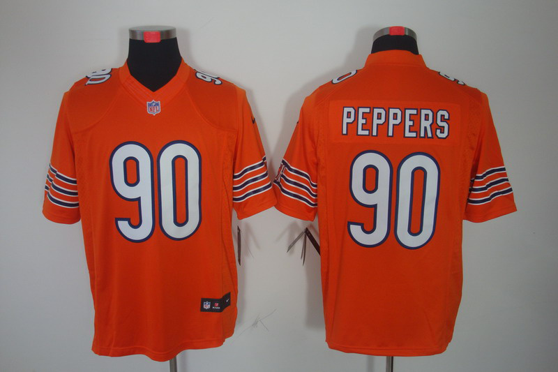 Nike Bears 90 Peppers Orange Limited Jerseys