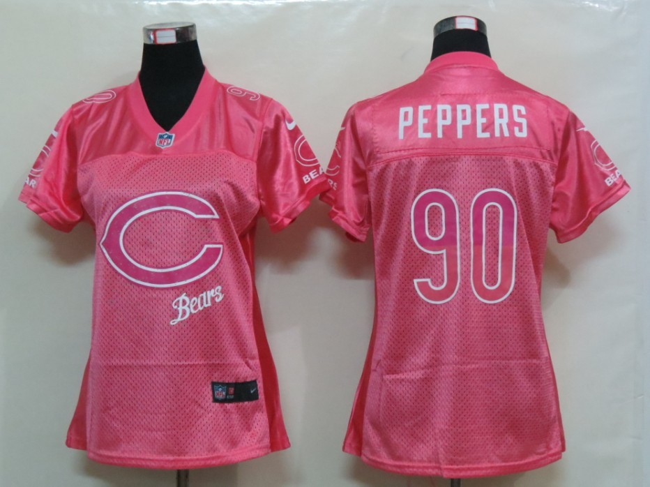 Nike Bears 90 Peppers Pink Fem Fan Women Elite Jerseys