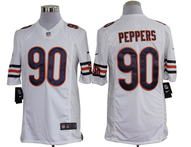 Nike Bears 90 Peppers White Limited Jerseys