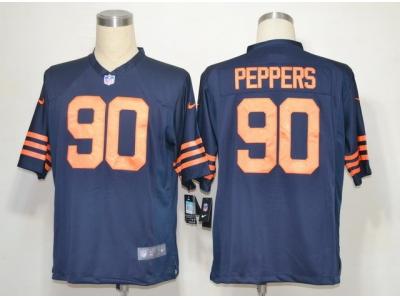 Nike Bears 90 Peppers blue(orange number) Game jerseys