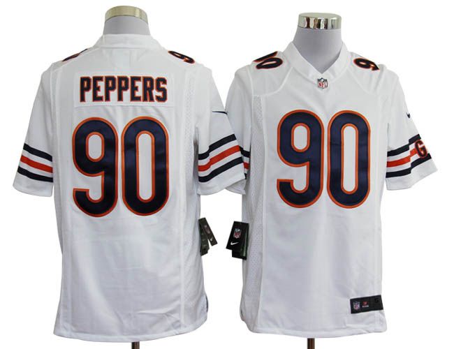 Nike Bears 90 Peppers white Game Jerseys