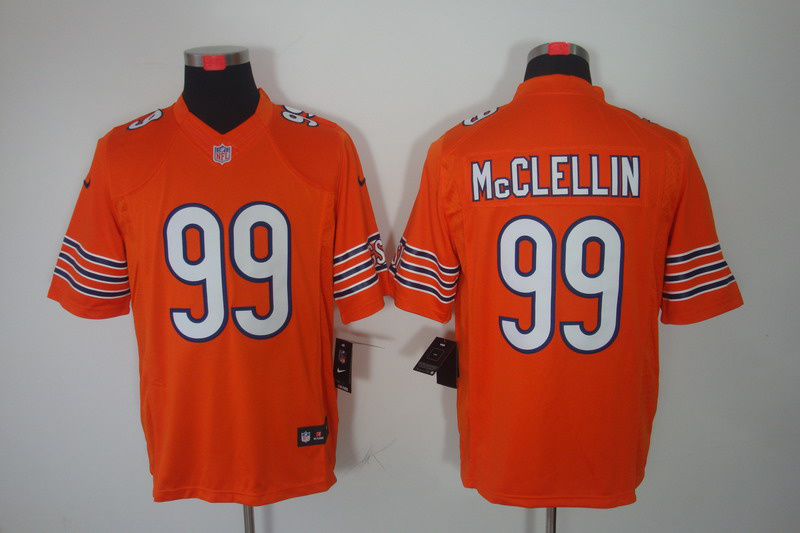 Nike Bears 99 McCLELLIN Orange Limited Jerseys
