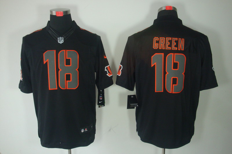 Nike Bengals 18 Green Black Impact Limited Jerseys - Click Image to Close
