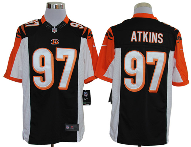 Nike Bengals 97 Atkins Black Limited Jerseys