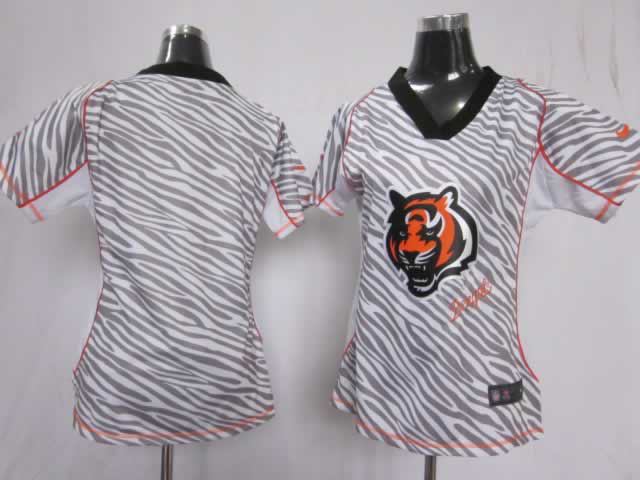Nike Bengals Blank Women Zebra Jerseys