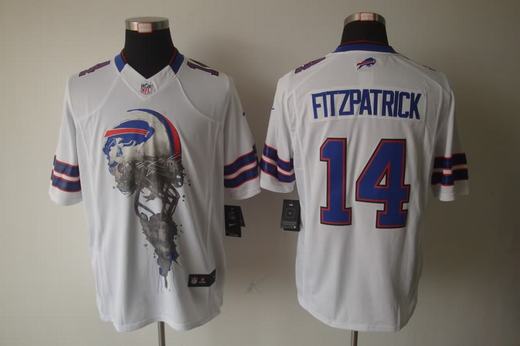 Nike Bills 14 Fitzpatrick White Helmet Tri-Blend Limited Jerseys