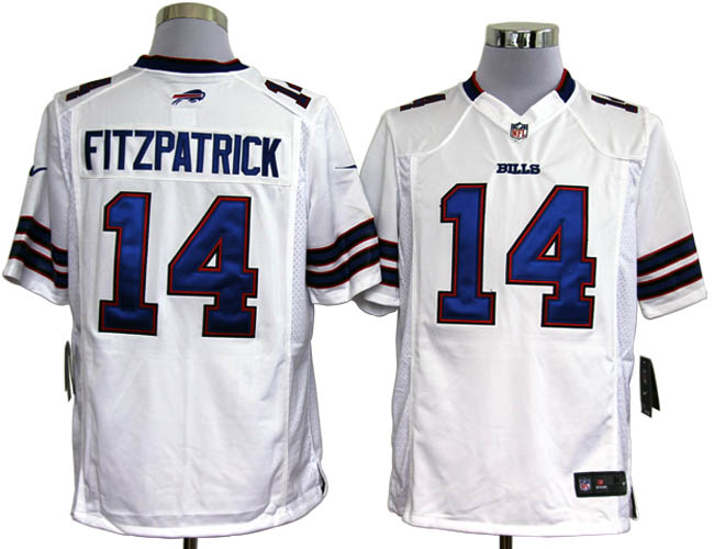 Nike Bills 14 Fitzpatrick white Game Jerseys