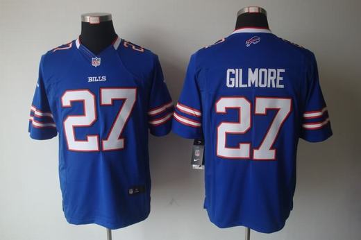 Nike Bills 27 Gilmore Blue Limited Jerseys