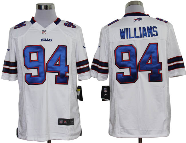 Nike Bills 94 Williams white Game Jerseys