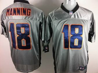 Nike Broncos 18 Manning Grey Elite Jerseys