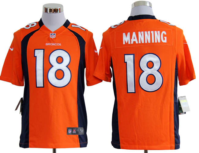 Nike Broncos 18 Manning orange Game Jerseys