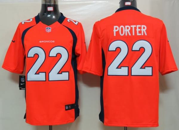 Nike Broncos 22 Porter Orange Limited Jerseys