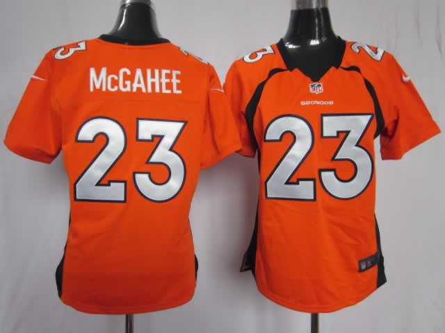 Nike Broncos 23 McGahee Orange Women Game Jerseys