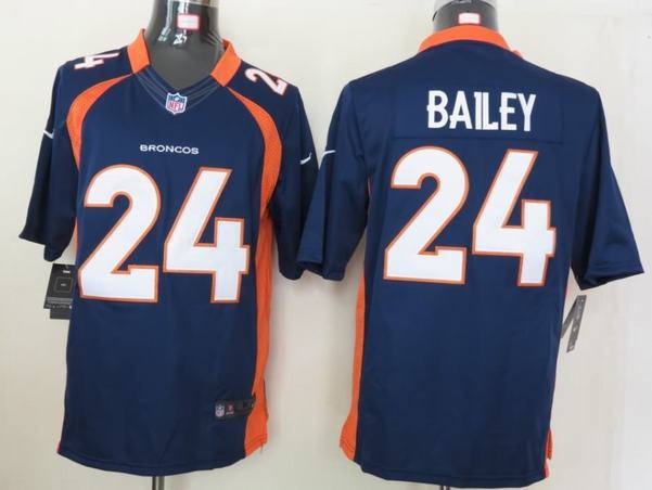 Nike Broncos 24 Bailey Blue Limited Jerseys