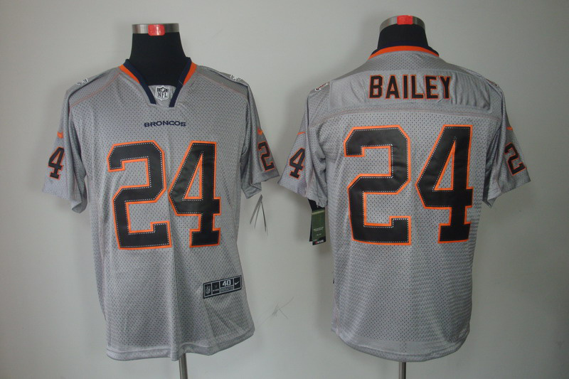 Nike Broncos 24 Bailey Lights Out Grey Elite Jerseys
