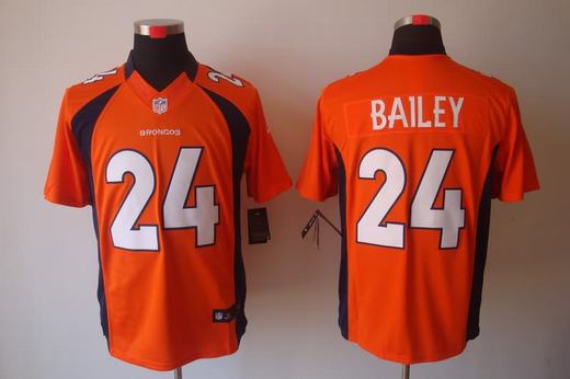 Nike Broncos 24 Bailey Orange Limited Jerseys