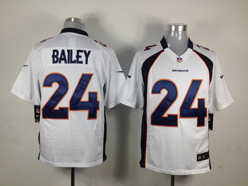 Nike Broncos 24 Bailey White Limited Jerseys