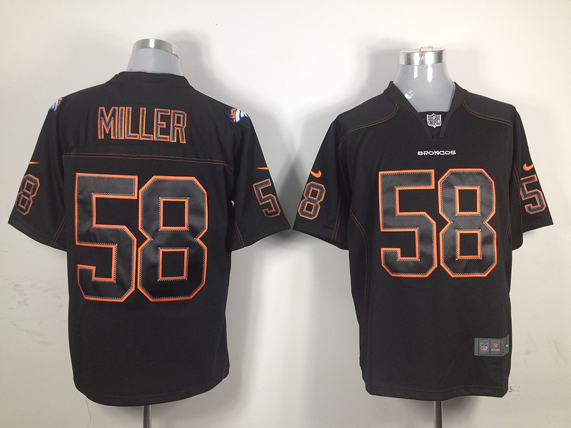 Nike Broncos 58 Miller Black Limited Jerseys