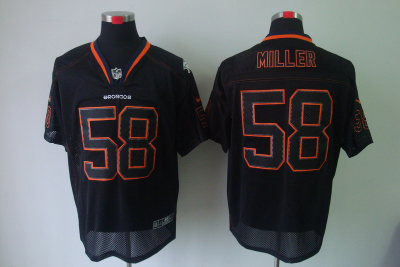 Nike Broncos 58 Miller Black Shadows Elite Jerseys