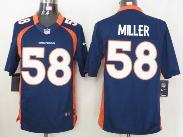 Nike Broncos 58 Miller Blue Limited Jerseys