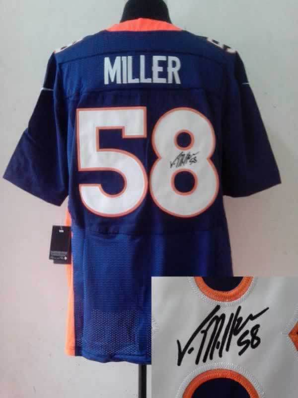 Nike Broncos 58 Miller Blue Signature Edition Jerseys