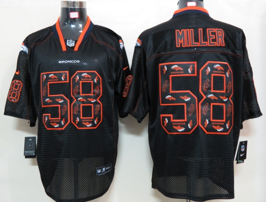 Nike Broncos 58 Miller Lights Out Black Elite Jerseys