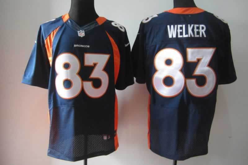 Nike Broncos 83 Welker Blue Elite Jerseys