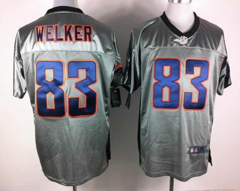 Nike Broncos 83 Welker Grey Shadow Elite Jerseys