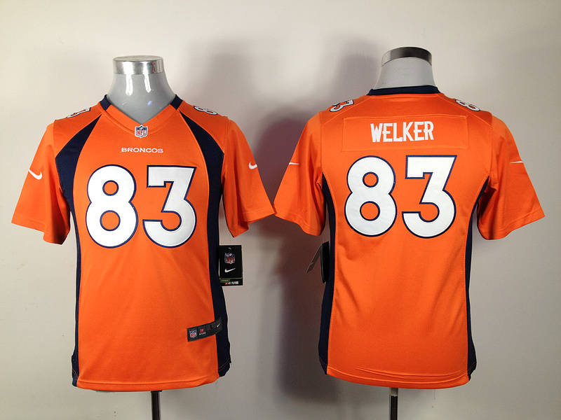 Nike Broncos 83 Welker Orange Game Jerseys