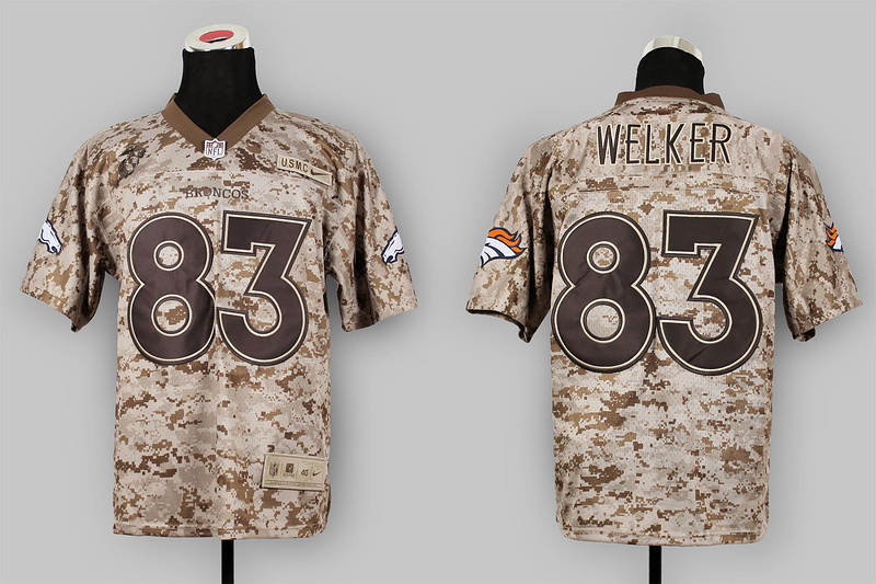 Nike Broncos 83 Welker US Marine Corps Camo Elite Jerseys