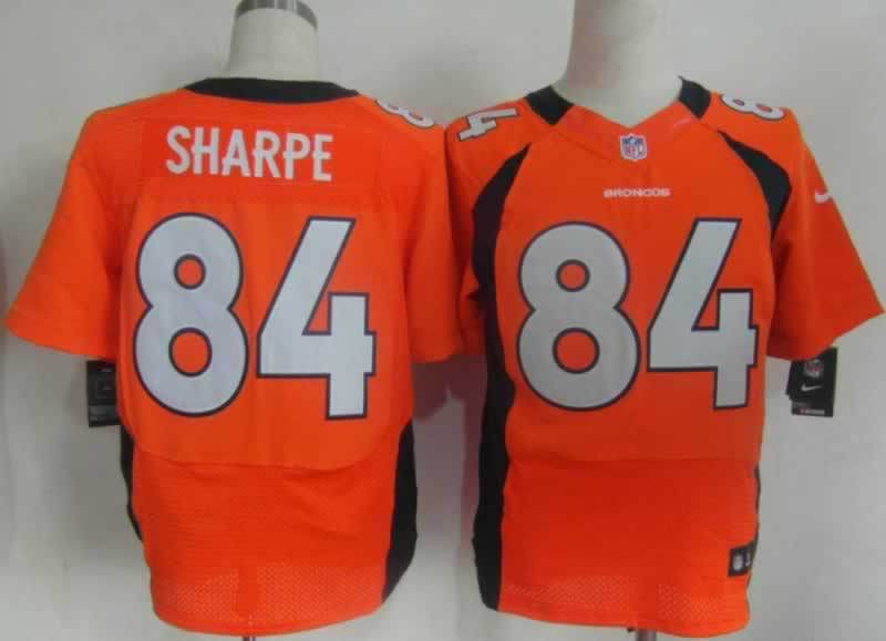 Nike Broncos 84 Sharpe Orange Elite Jerseys