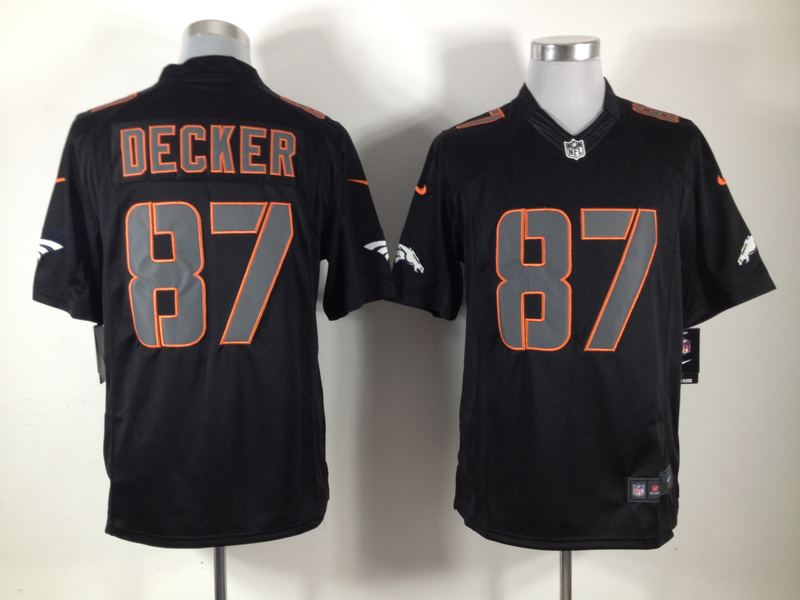 Nike Broncos 87 Decker Black Impact Limited Jersey