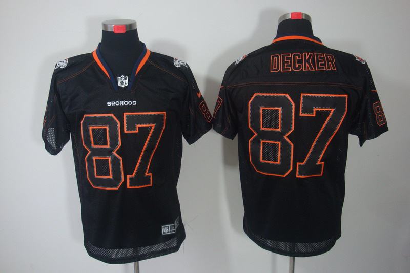 Nike Broncos 87 Decker Black Shadow Elite Jerseys