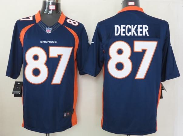 Nike Broncos 87 Decker Blue Limited Jerseys Nike Broncos 87 Decker Blue Limited Jerseys