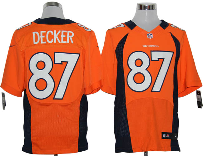 Nike Broncos 87 Decker Orange Elite Jerseys