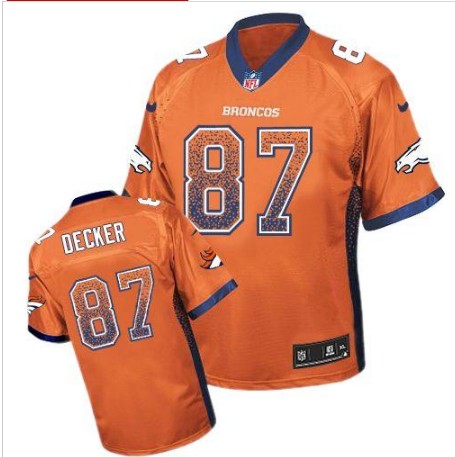 Nike Broncos 87 Eric Decker Orange Elite Drift Jersey