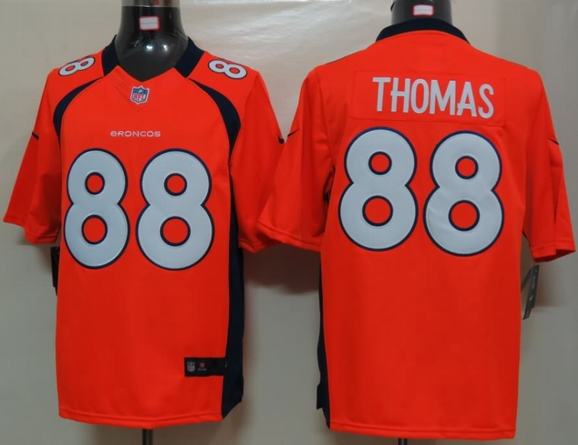 Nike Broncos 88 Thomas Orange Limited Jerseys